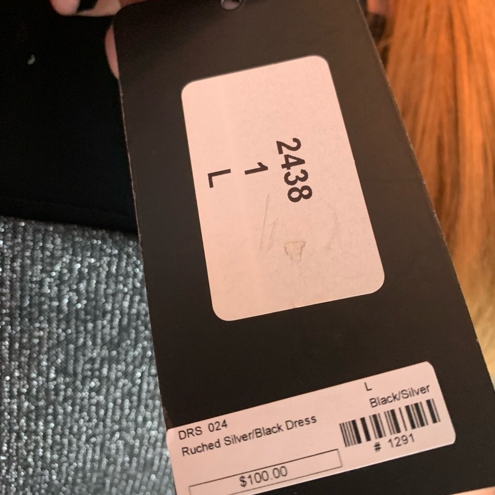 black/silver cocktail dress (NWT) - Picture 7 of 7